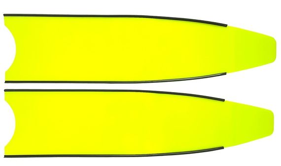 Лопасти Leaderfins Neon Yellow Ice без наклейки 20° белая отбортовка желтые