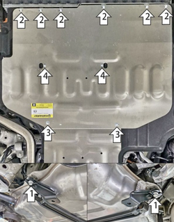 Защита алюминиевая для Voyah Dream MOTODOR.348609
