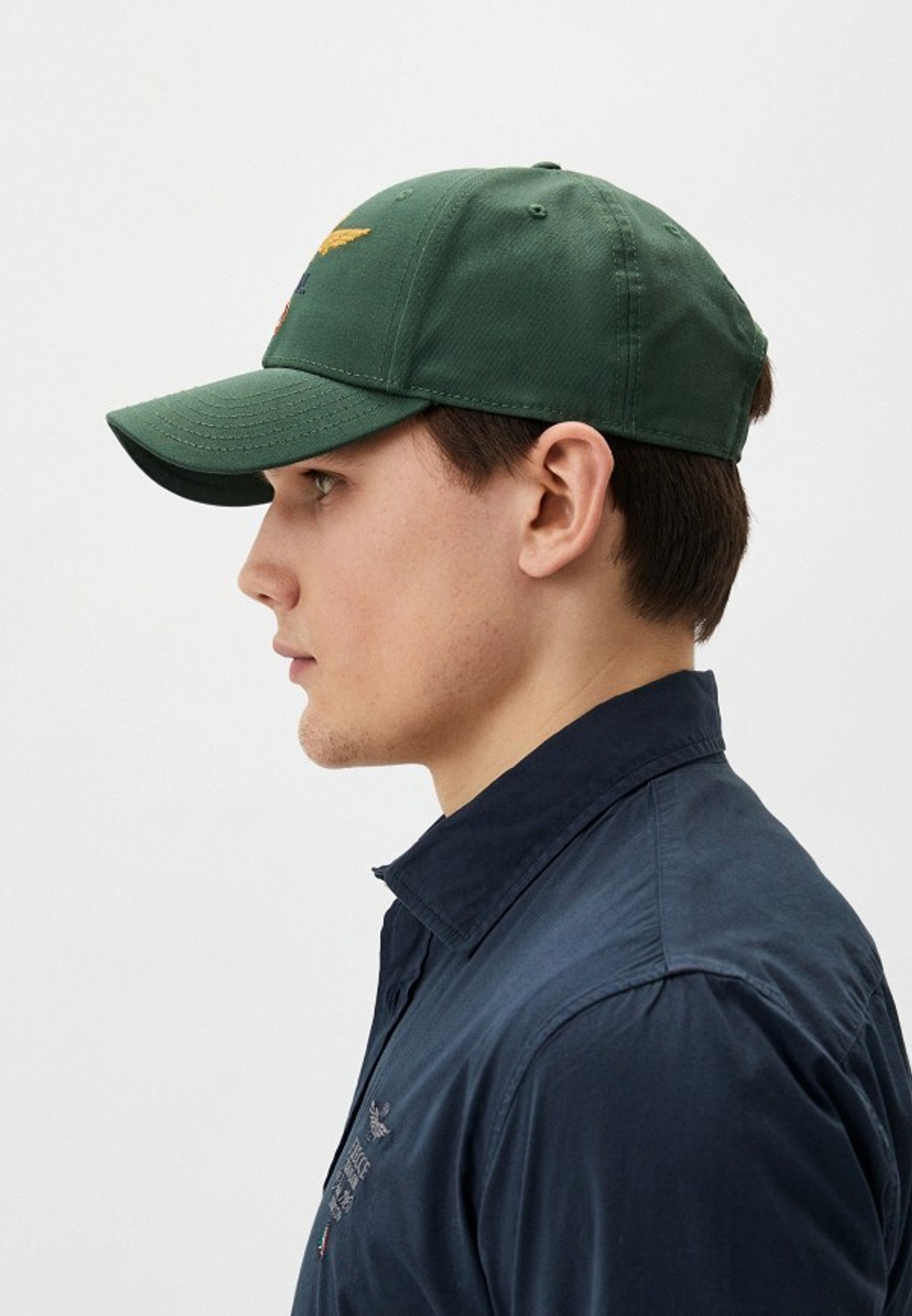 Кепка AERONAUTICA 1100 зеленый лого орел база