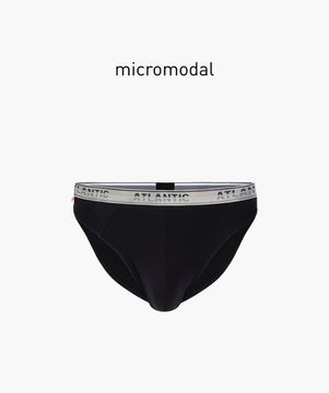 Мужские трусы слипы спорт из микромодала Atlantic MP-1562, чёрные