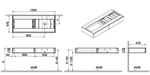 Тумба с раковиной VitrA Origin 120 см R 65682, черный дуб