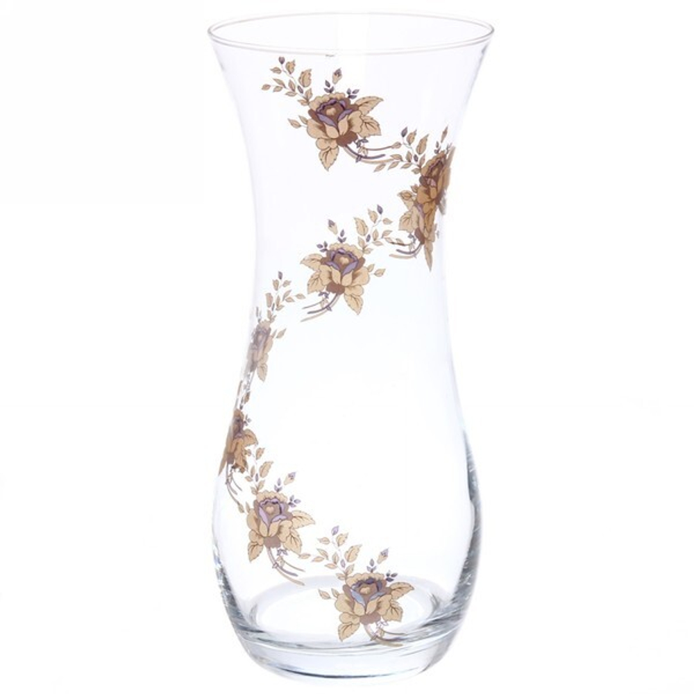 Ваза стеклянная 12,5*25,5см «Золотой Серпантин» D43737/01