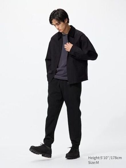 UNIQLO БРЮКИ-ДЖОГГЕРЫ, ЧЕРНЫЙ
