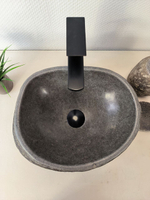 Раковина из речного камня RS-65994 39х31х16 из натурального камня
