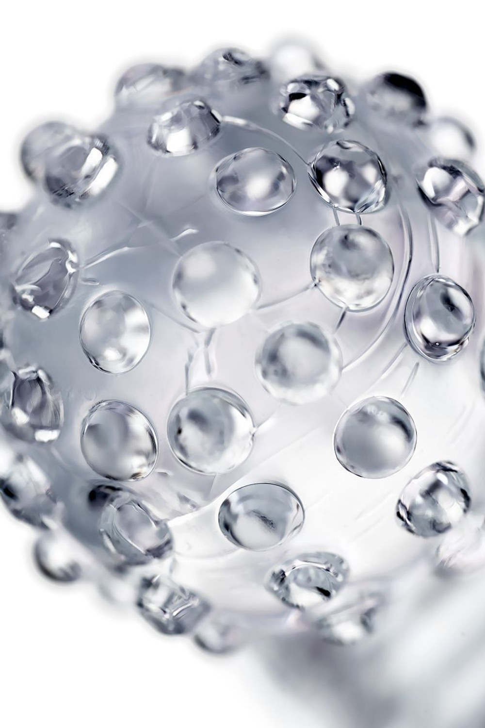 Прозрачная рельефная насадка на палец Ricol - 8 см. (Цвет: прозрачный)