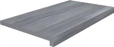 Фронтальная ступень клеёная тип L Роверелла серый (DL600400R20/GLF)
