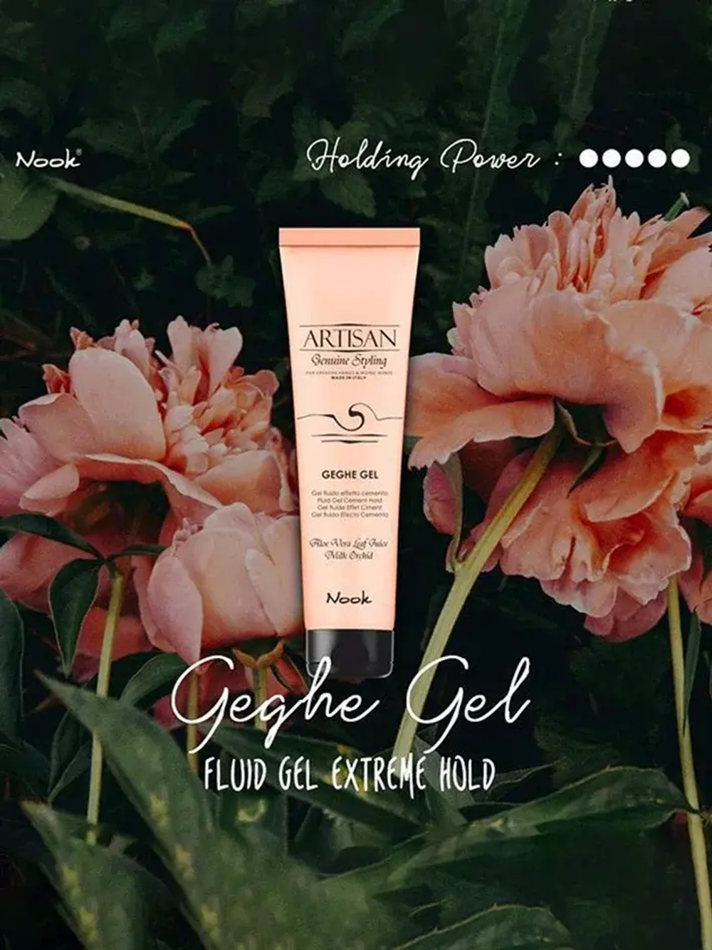 NOOK Гель-цемент для укладки волос - Artisan Geghe Gel Fluid Gel Cement Hold, 150мл