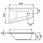 Ванна акриловая AM.PM Spirit 160x100
