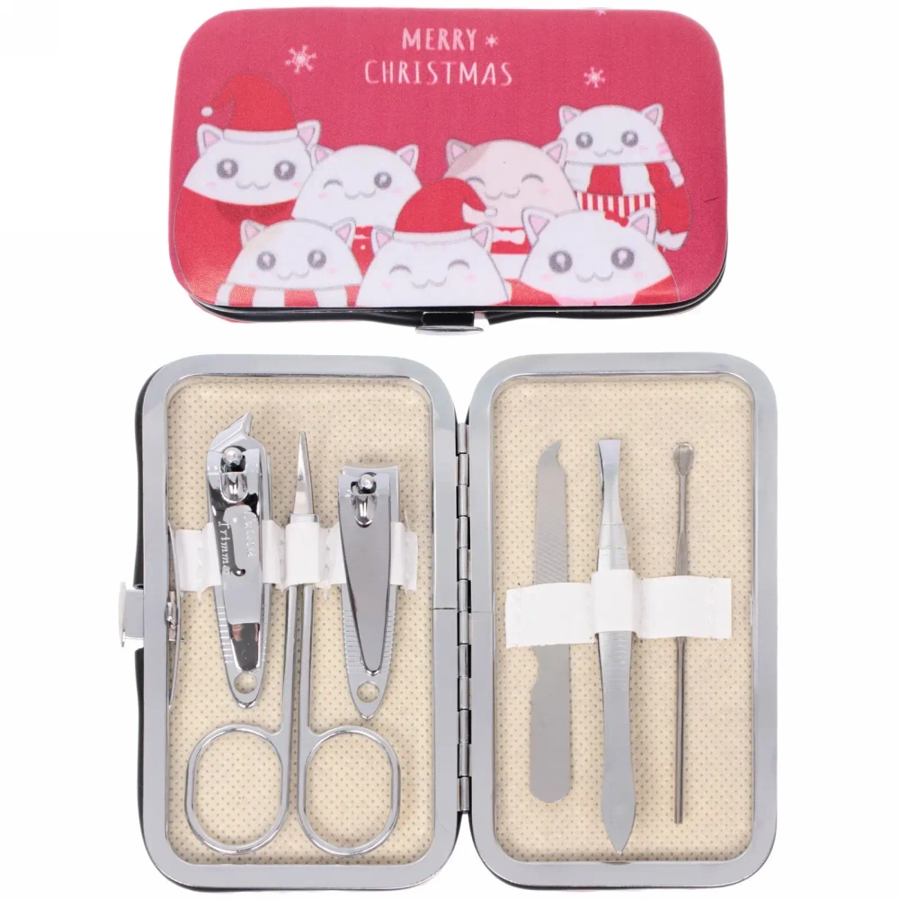 Набор для маникюра в футляре 6 предметов «New Bon Salon - Котята Лэри», 11*6,5см