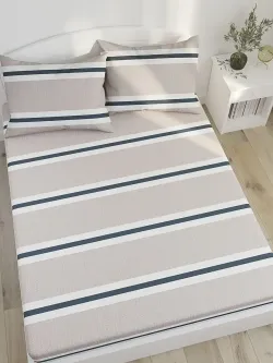 Постельное белье "Аляска/Аляска (компаньон)" 1,5-сп наволочка 50х70 1шт Простынь на резинке 90х200 см Пододеяльник 145х215 см Сказка перкаль