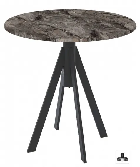 Стол Fuoz Werzalit Fantasy HPL, Ø60 см, верзалит сидней