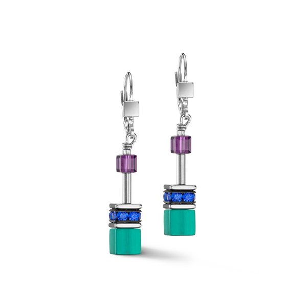 Серьги Coeur de Lion Turquoise-Purple 2838/20-0608