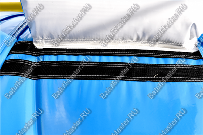 Коммерческий надувной батут-горка "Дракон" 10*5*8 м,без шипов сине-белый