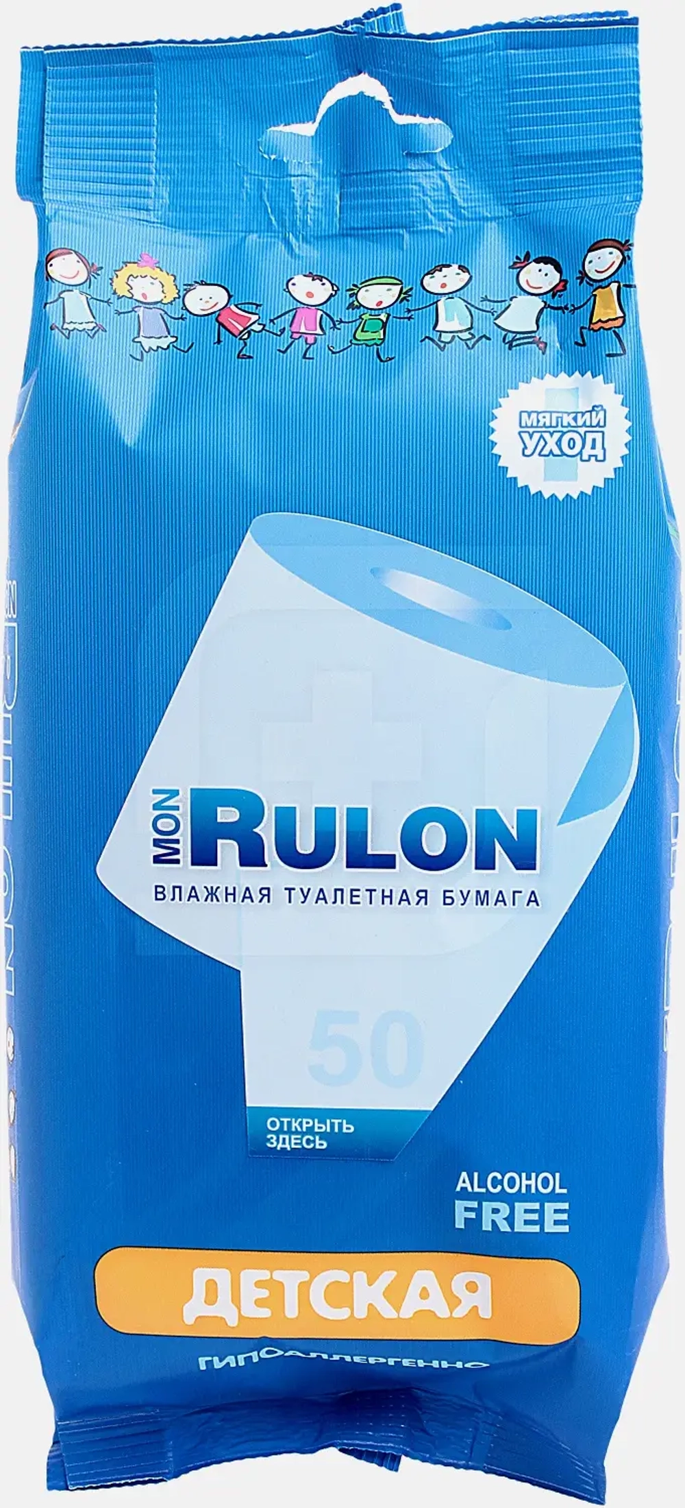 Туалетная бумага Mon Rulon детская влажная 50 листов