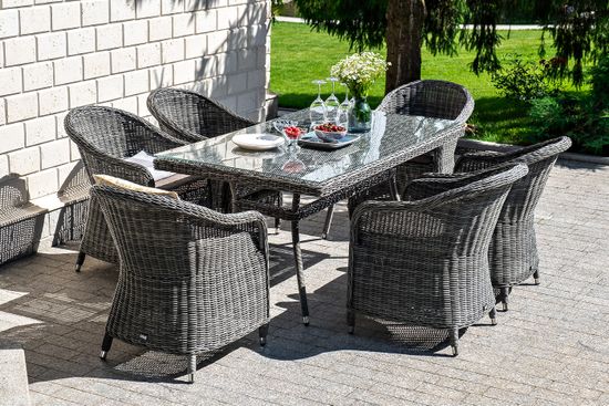 "Равенна" плетеное кресло из искусственного ротанга, цвет графит