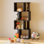 Стеллаж деревянный напольный Дален 60х30х142 см для игрушек и для книг, антрацит