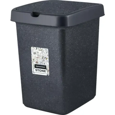 Контейнер для мусора Stone 25 л темный камень (комплект 4 шт)