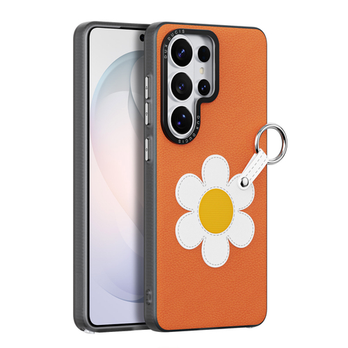 Чехол оранжевого цвета для Samsung Galaxy S26 Ultra, серия Luvy Series Case (со съемным ремешком) от Dux Ducis