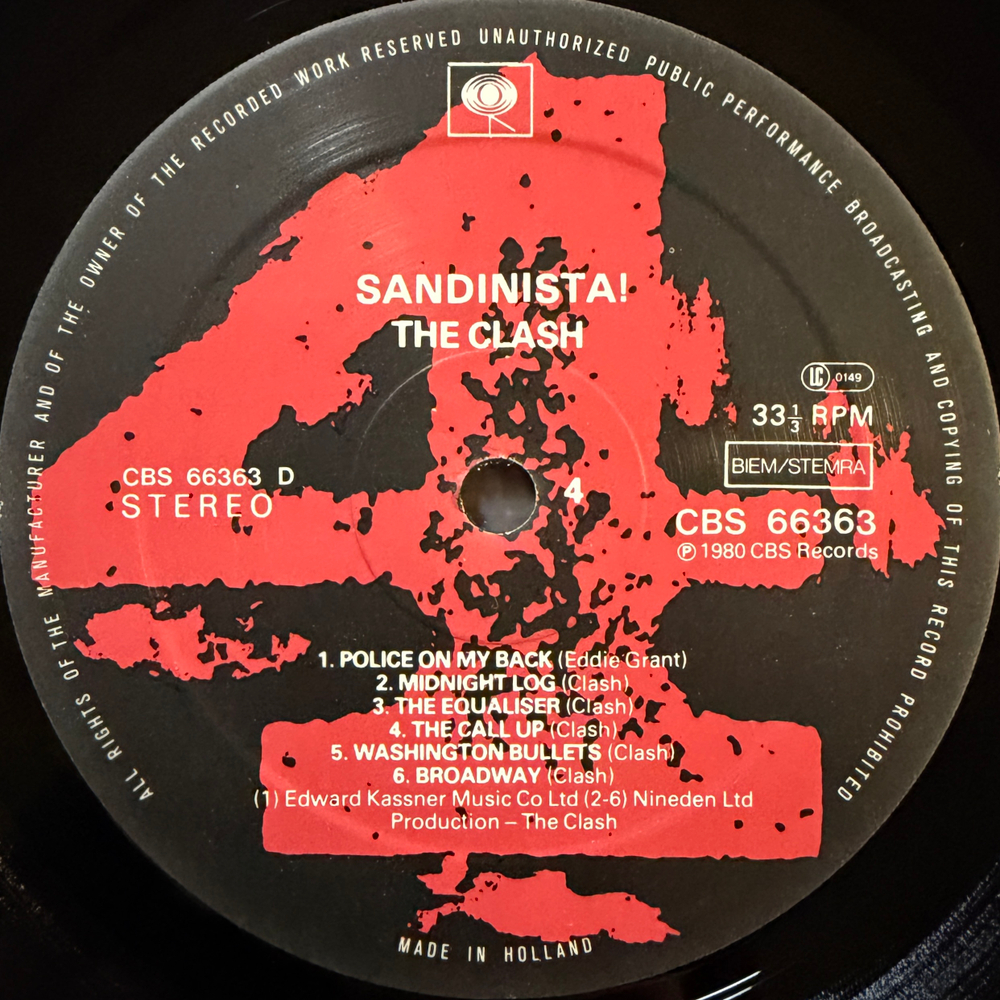The Clash - Sandinista! 3LP (Голландия 1980г.)