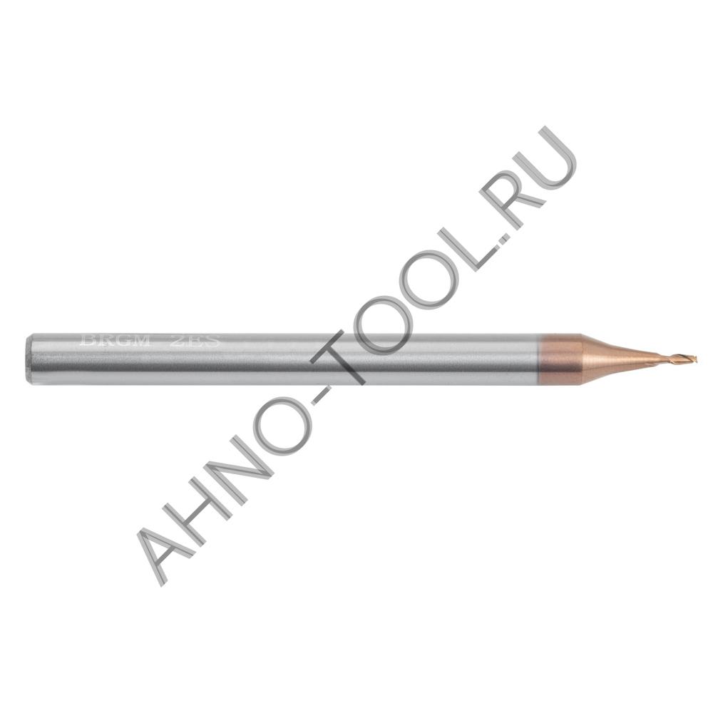 Фреза твердосплавная концевая   0.8мм (L=50, l=2.0, хв=6) Z2 35° микро BRGM-2ES-D0.8 AHNO