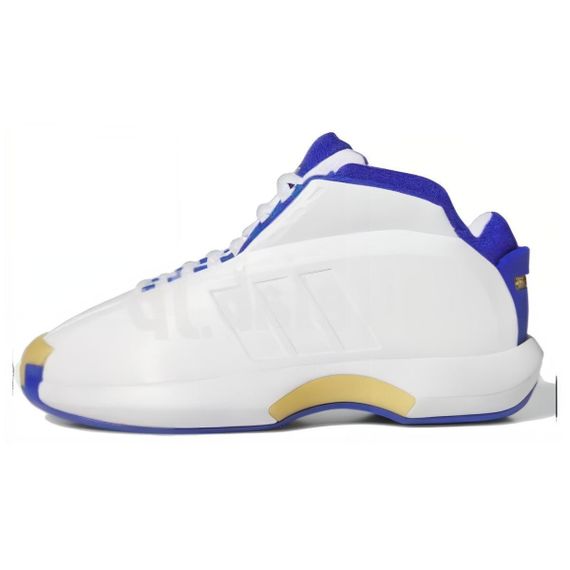 adidas originals Crazy BYW 1,0 Винтажные баскетбольные кроссовки MID Топ Белый и синий цвет Мужские