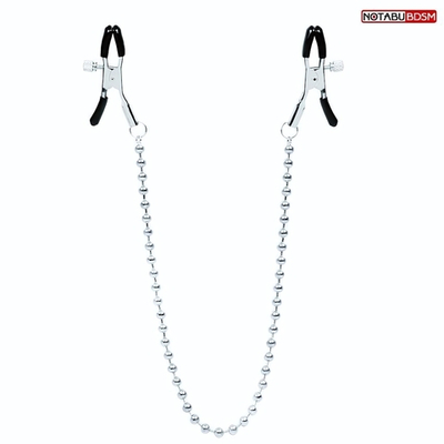 Оригинальные зажимы на соски с бусами (Цвет: серебристый)