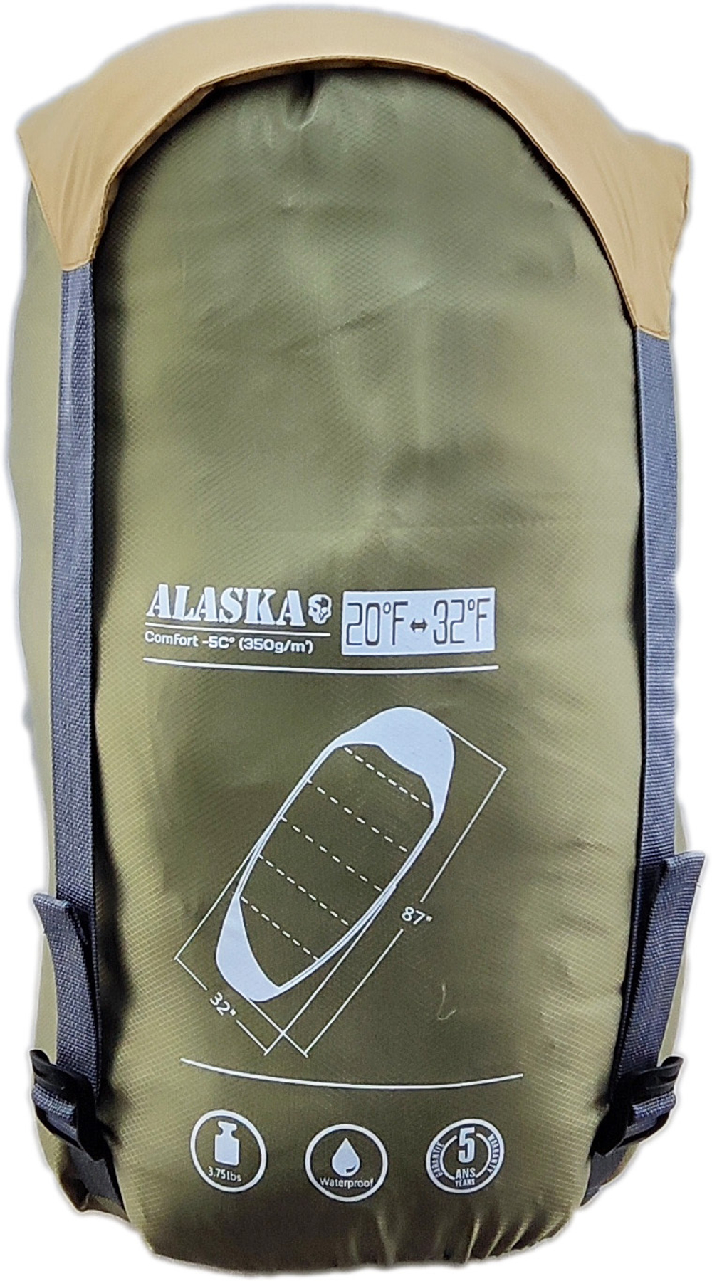 Спальный мешок армейский Alaska Comfort -5 Army