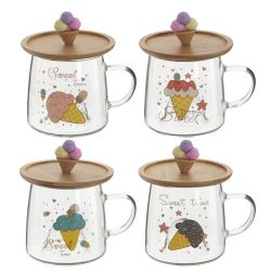 GAEM Кружка с крышкой-подставкой,, 350 мл, L11 W9 H11,5 см, 4в.