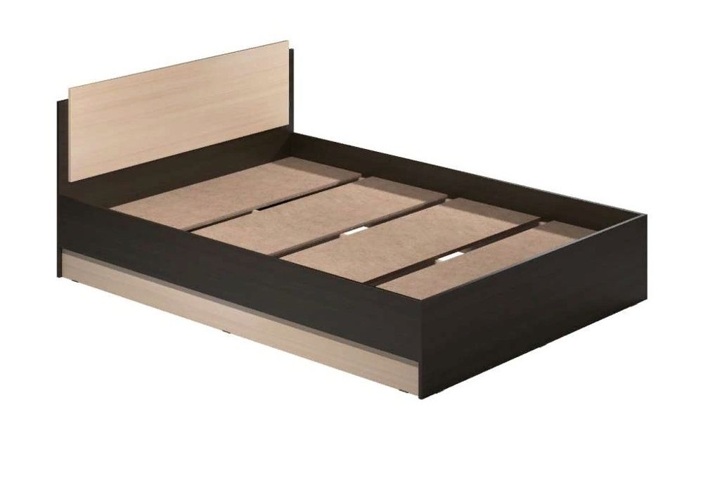 Кровать двухспальная "Аманда" А14 (венге\дуб млечный), ЛДСП, MODERN, г. Ижевск