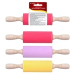 Скалка сил. с деревянной ручкой дл 23 см