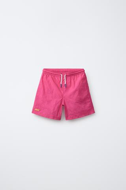 ZARA ПЛАВКИ С ЛОГОТИПОМ, ЦВЕТ ФУКСИИ