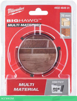 Коронка Milwaukee Big Hawg 76мм (4932464931)