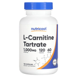 Nutricost, L-карнитина тартрат, 120 капсул (500 мг в 1 капсуле)