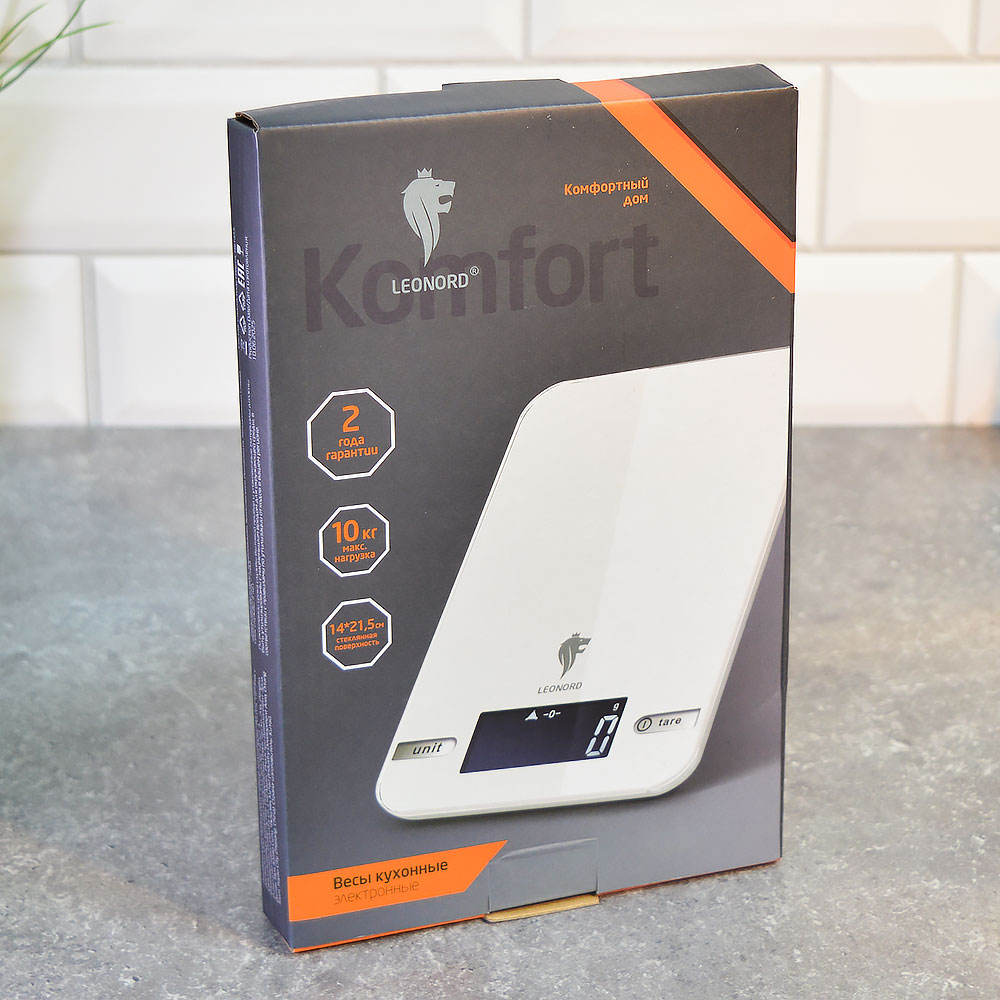 Весы кухонные электронные Leonord LE-17703, до 10кг, цвет белый