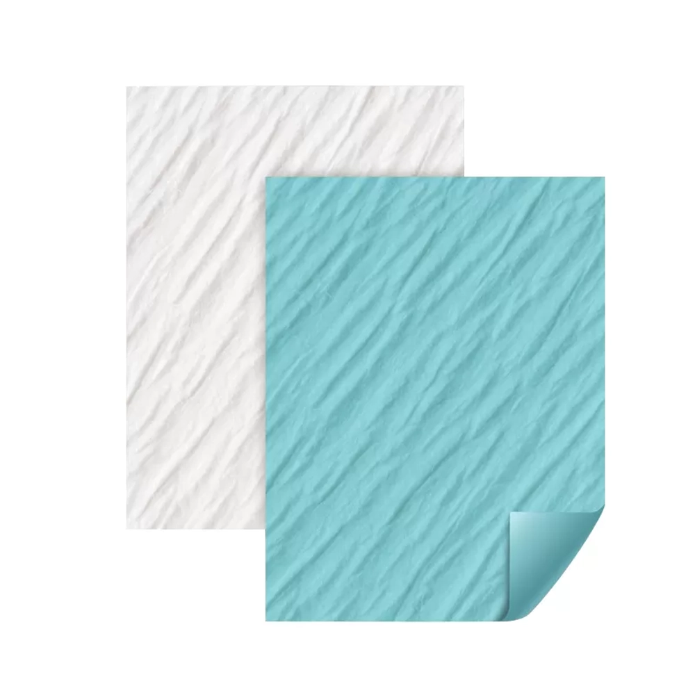 Бумага крепированная для стерилизации пар/газ мягкая Клинипак 900х900 мм белая/голубая 250 шт