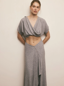 Топ «Essential Crop» серый