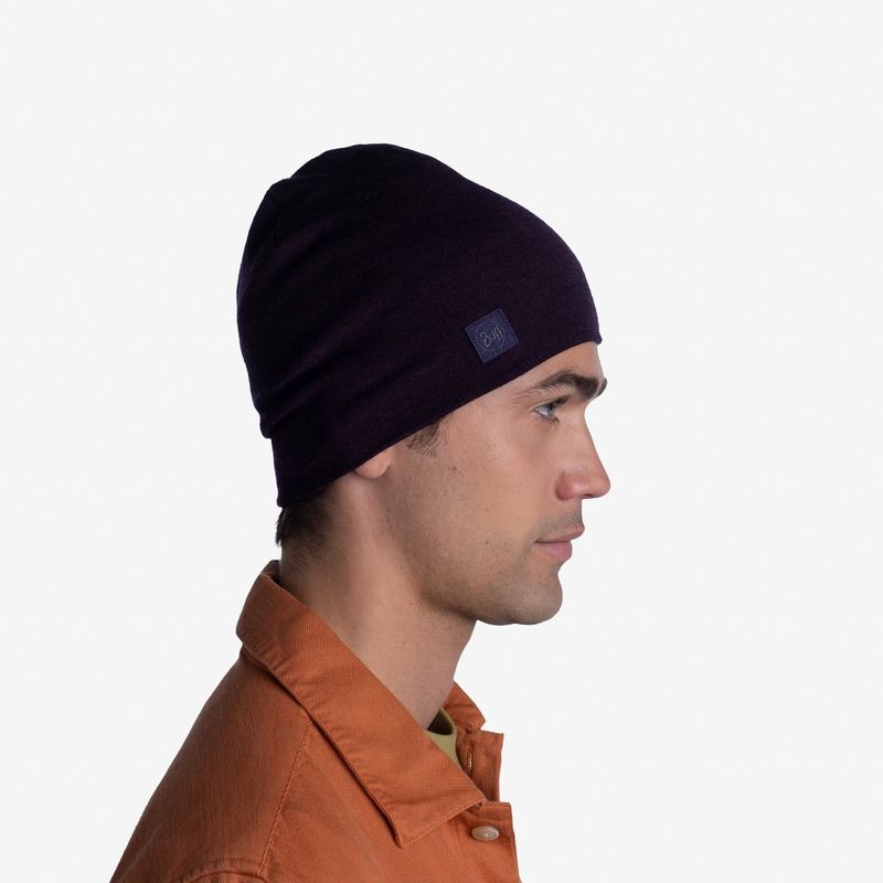 Теплая шерстяная шапка Buff Hat Wool Heavyweight Deep Purple Фото 2