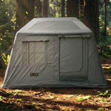 Надувная палатка UNIX Camp Vega 3х2 серый (+ навес)