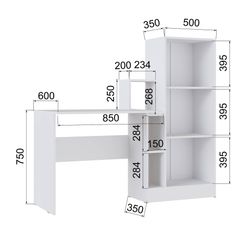 Компьютерный стол СКМ-1 (Белый) МФ Микон