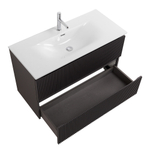 Тумба с раковиной подвесная BelBagno UNO-1200-2C-SO-GSO Темно-Серый матовый, раковина белая BB-8099-120