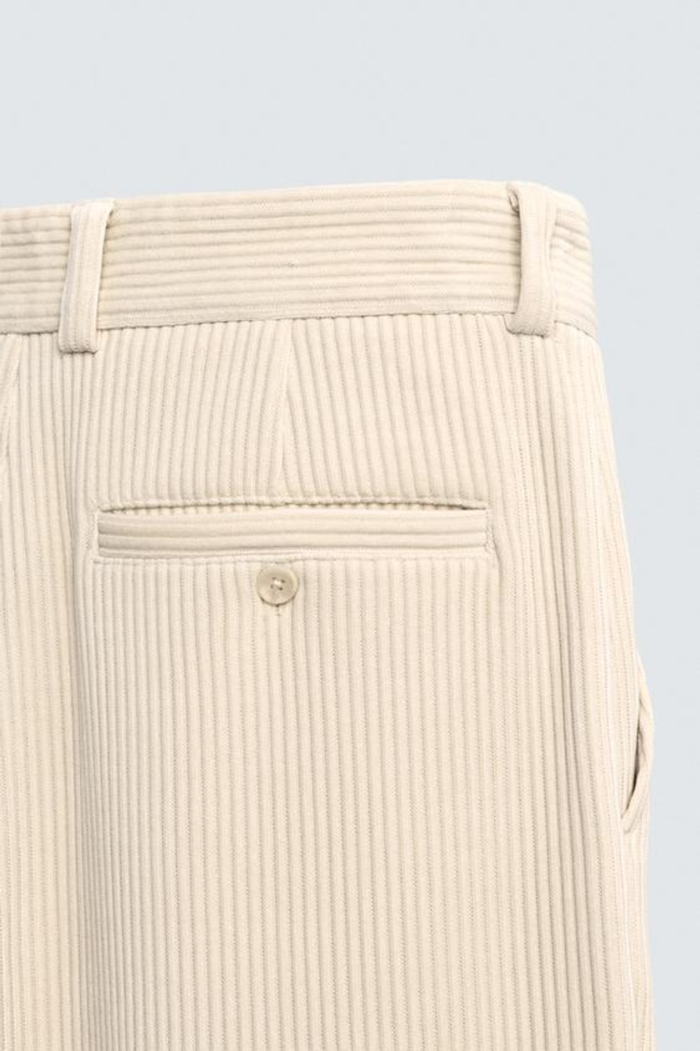 ZARA ВЕЛЬВЕТОВЫЕ БРЮКИ СВОБОДНОГО КРОЯ, ЭКРЮ