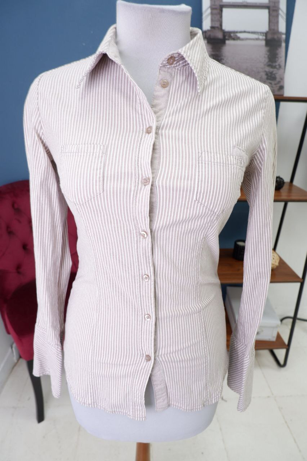 Рубашка  Colours полосатая 44 размер