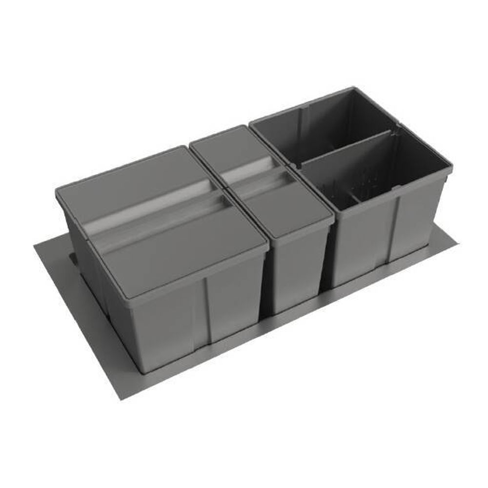 9XL Система хранения в базу 900, H.277мм (ведра: 1х11л,1х26л,1х26л с разделителем), отделка орион с