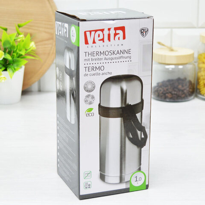 Термос 1л Soup широкое горло, серебристый