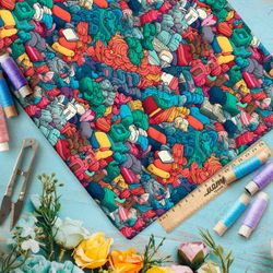 Ткань Ниагара Софт пластелиновый хаос