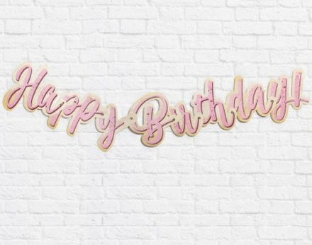 Гирлянда на люверсах Happy Birthday 85 см.