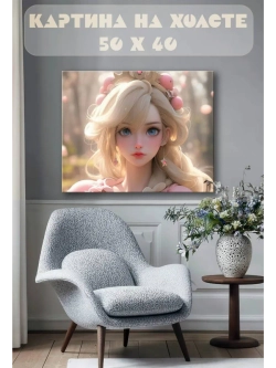 Картина на стену 40 X 50 Аниме девушка