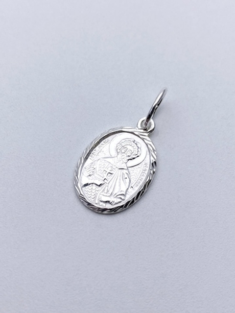 Образок из серебра/Без покрытия/Подвижное ухо/Евгений