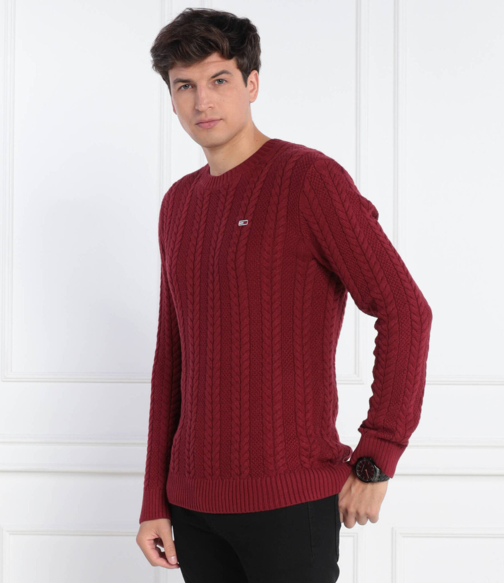 Свитер TJM REG CABLE Tommy Jeans - бордовый(DM0DM15059)