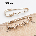 Основа для броши-булавки (маленькая!), цвет золото, размер 30*11 мм, цена за 1 шт